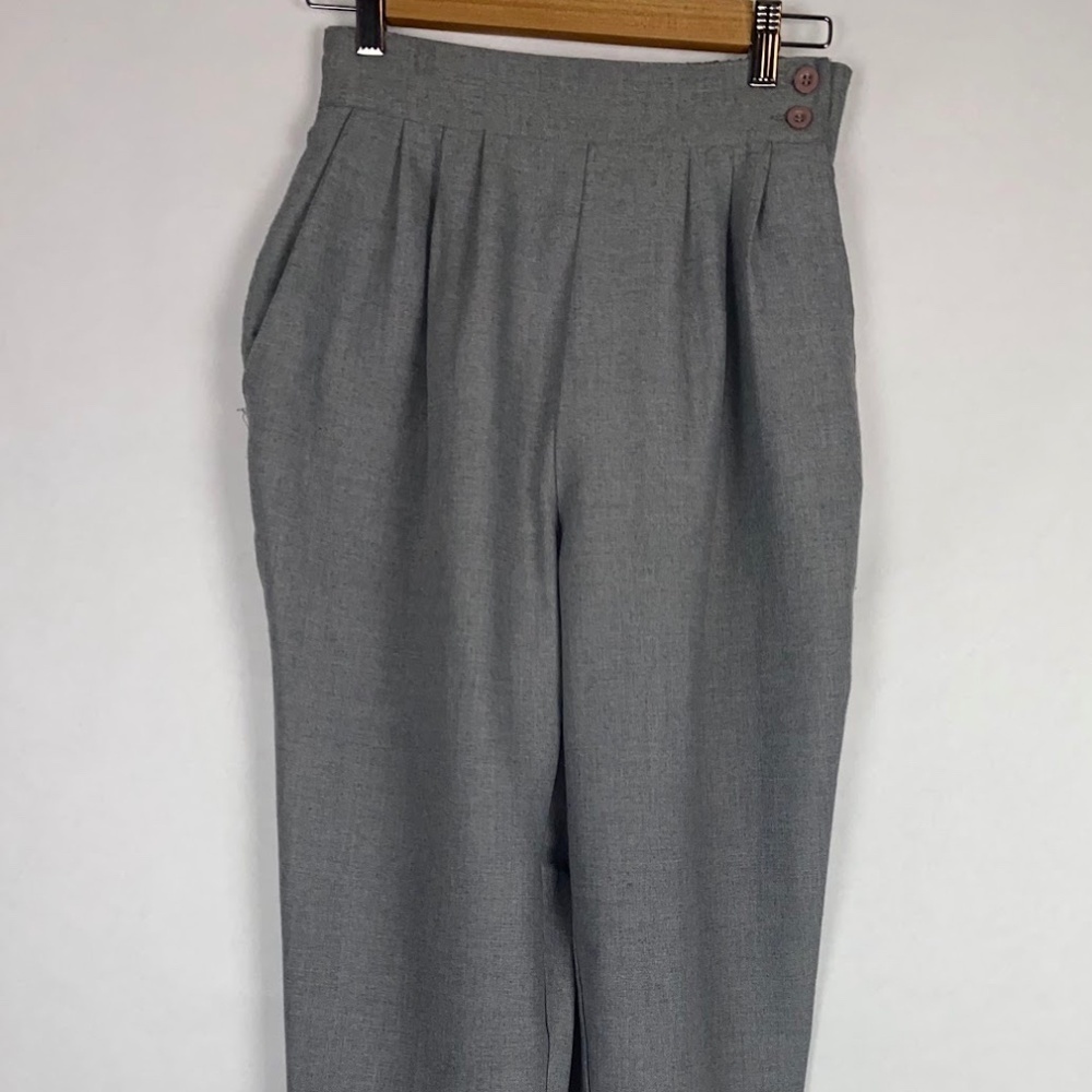Vintage 80’s Lee David Ltd. Collection Gray High Rise Stirrup Pants size 10 EUC